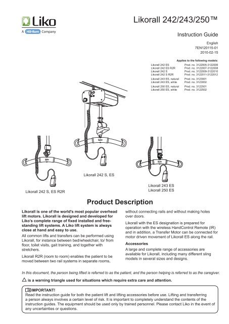Instruction Guide Liko Ultra Lift Pants, Mod. 920 - www.liko.com