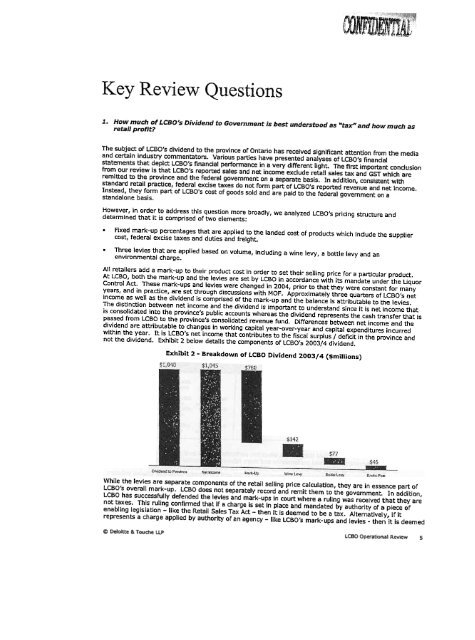 LCBO 2005 Operational Review - Deloitte & Touche LLP (PDF 5MB)