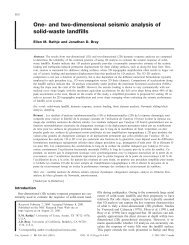 One- and two-dimensional seismic analysis of solid-waste landfills