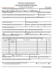 CBP Application for Identification Card
