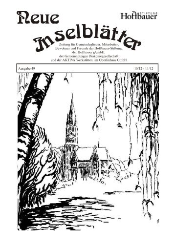 Inselblätter Ausgabe 49 - Hoffbauer Stiftung