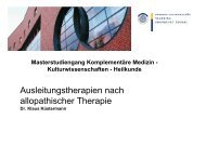 Ausleitungstherapien nach allopathischer Therapie