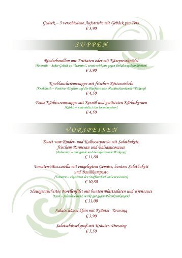 Speisekarte Februar 2013 - Revita Hotel Kocher