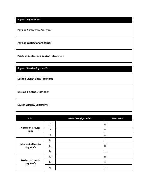 Falcon 1 User's Guide - Rev 7 - FOIA and eLibrary website! - Nasa