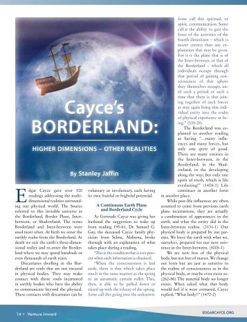 Cayce's Borderland: - Edgar Cayce