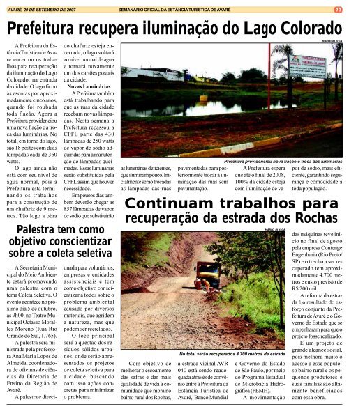 Assinado convÃªnio para pavimentaÃ§Ã£o da estrada vicinal AvarÃ© ...