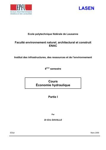 Cours Ãconomie hydraulique - EPFL