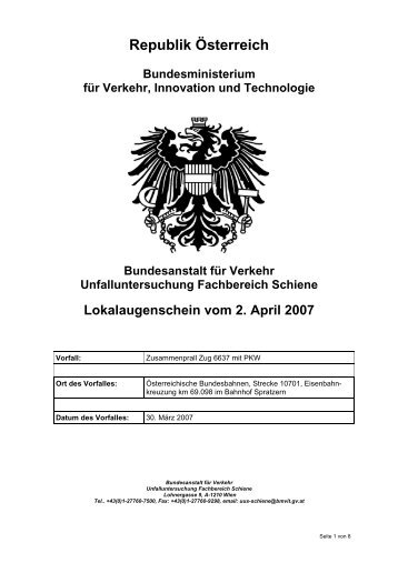 Republik Ãsterreich - Versa - Bundesministerium fÃ¼r Verkehr ...