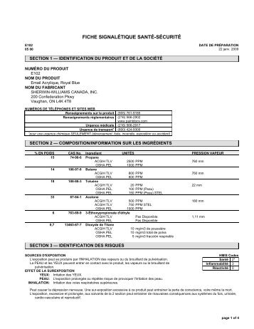 MSDS E102 de Peinture InversÃ©e