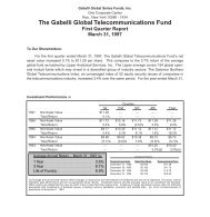 The Gabelli Global Telecommunications Fund