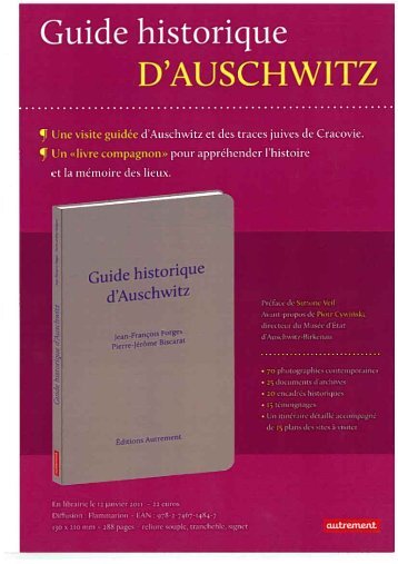 Guide historique d'Auschwitz - Maison d'Izieu