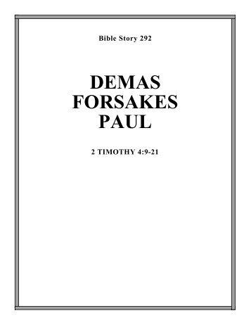 292. demas forsakes paul - Joyful Meditations