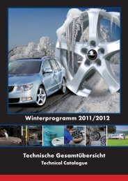 Technische Gesamtübersicht Winterprogramm 2011/2012 - Borbet