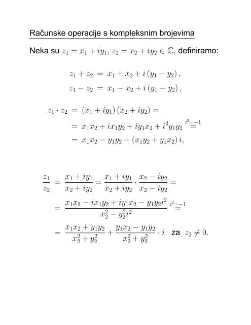 1. 2. Realne funkcije realne varijable - FESB