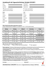 Anmeldung fÃ¼r die Tagesschule Buchsee, Schuljahr 2012/2013