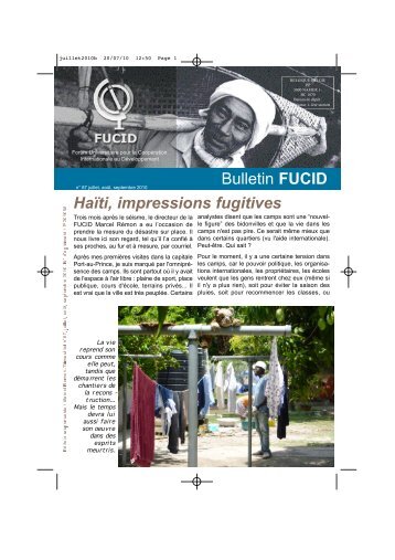 Bulletin juillet-septembre 2010 - fucid