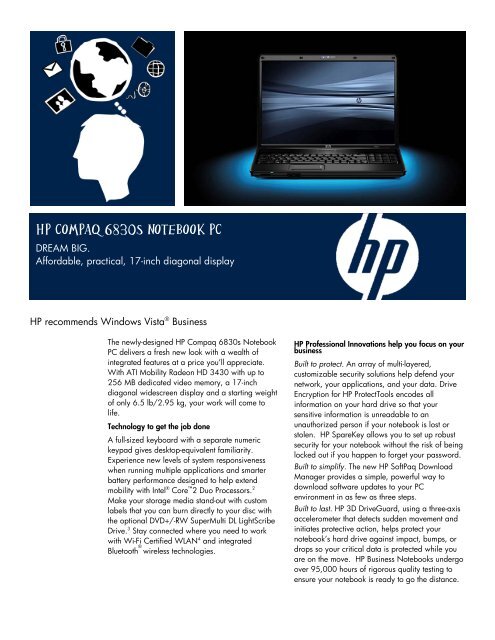 HP Compaq 6830s Notebook PC - Hewlett Packard