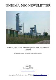 enigma 2000 newsletter - Mystery Signals of the Short Wave - Pipex