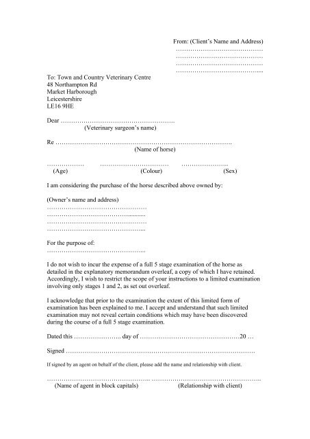 Vetting Form Sample Request form for two-stage vetting (PDF) - Town and Country ...