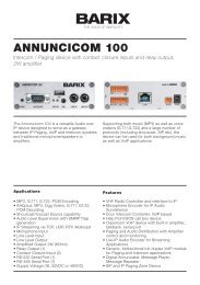 Product Sheet Annuncicom 100 V30 (PDF) - Barix