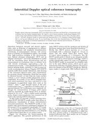 Interstitial Doppler optical coherence tomography - University of ...
