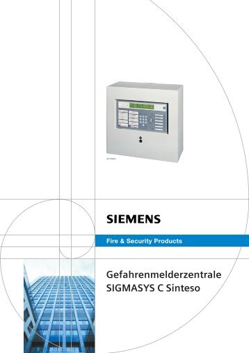 Gefahrenmelderzentrale SIGMASYS C Sinteso - Siemens