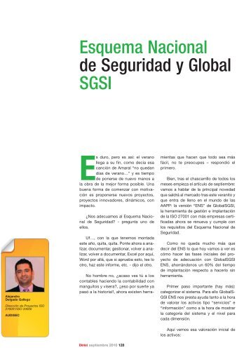 Esquema Nacional de Seguridad y Global SGSI - Revista DINTEL ...