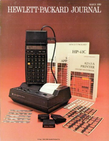 1980 , Volume , Issue Mar-1980 - HP Labs - Hewlett Packard