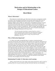 Motivation and its Relationship to the Design of Educational ... - nmc