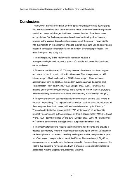 Sediment accumulation and Holocene - OzCoasts