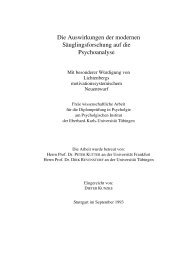 SÃ¤uglingsforschung und Psychoanalyse - Kunzke-online.de