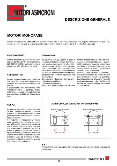 catalogo motori monofase monoblocco - Rionanta.it