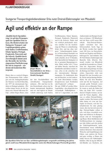 Agil und effektiv an der Rampe - Mitsubishi Gabelstapler