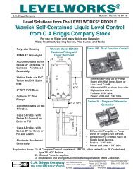 Warrick SB1350 Self Contained Liquid Level Controller - CA Briggs