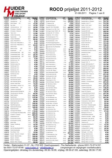 Roco-HUIDER 2011-2012