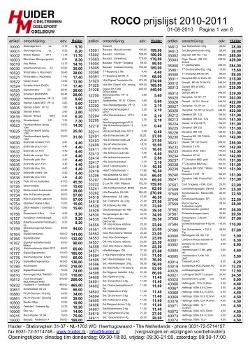 Roco-HUIDER 2010-2011