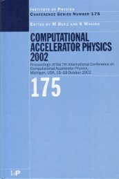 Computational Accelerator Physics 2002 - Beam Theory Group ...