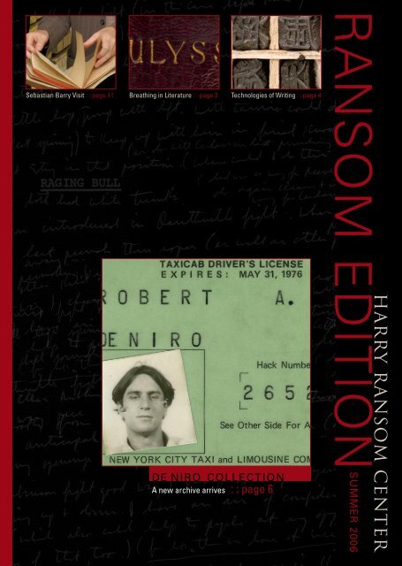 Download PDF Version - Harry Ransom Center - The University of ...