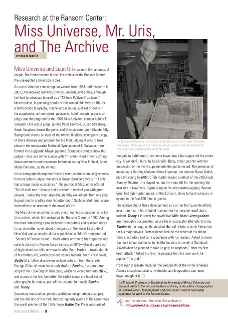 Download PDF Version - Harry Ransom Center - The University of ...