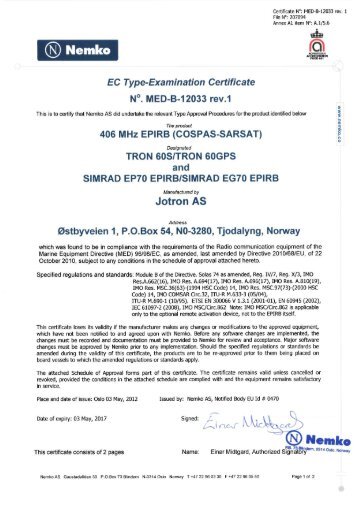 Med-B Certificate