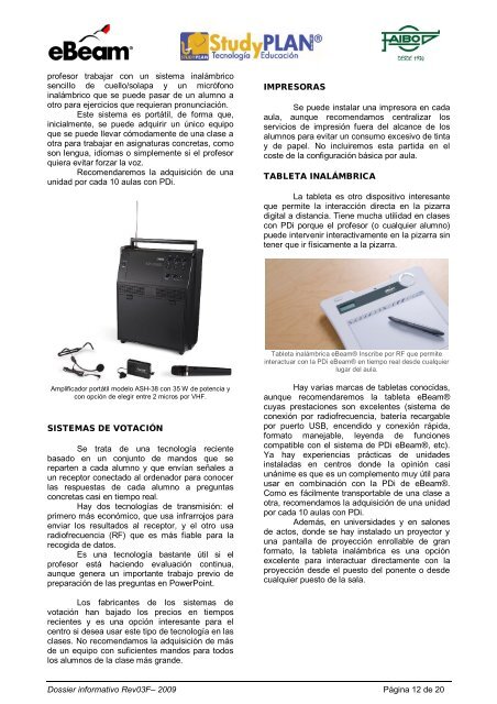 Dossier de presentaciÃ³n - La pizarra digital