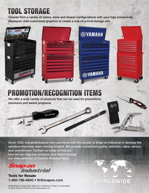 Custom Branded - Snap-On Industrial Brands