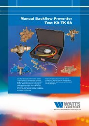 Manual Backflow Preventer Test Kit TK 9A - Watts waterbeveiliging
