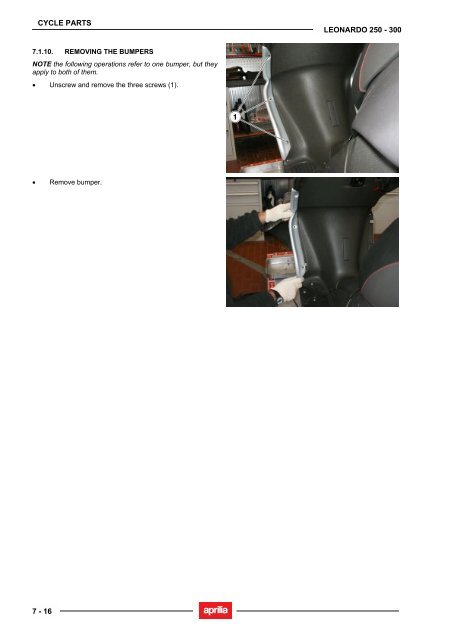 Leonardo 250-300 Repair Manual 2004 - Wheels Academy