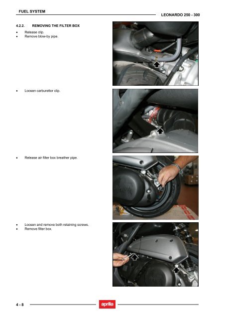 Leonardo 250-300 Repair Manual 2004 - Wheels Academy