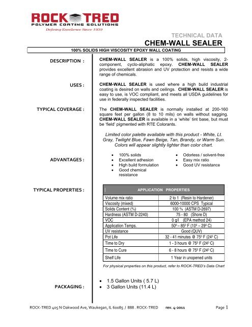 CHEM-WALL SEALER - Rock-Tred