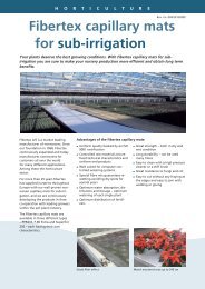 Fibertex capillary mats for sub-irrigation - Fibertex AS