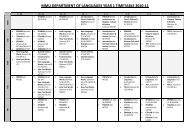 MMU DEPARTMENT OF LANGUAGES YEAR 1 TIMETABLE 2010-11