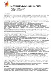 la famiglia: il lavoro e la festa - Centri di Preparazione al Matrimonio