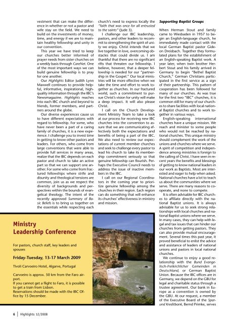 Read Online Now - International Baptist Convention